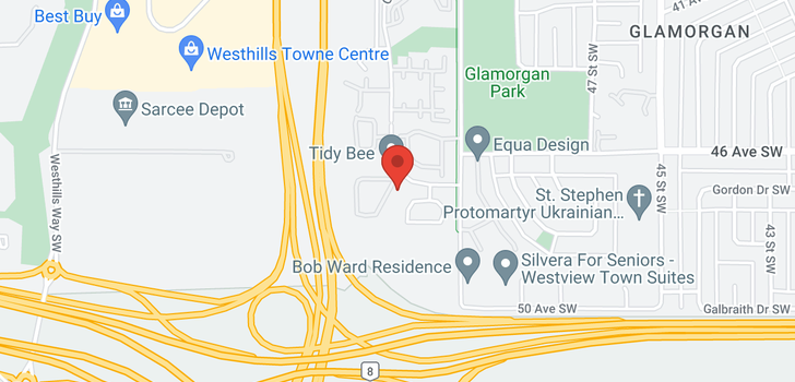 map of 100 23 Glamis Drive SW